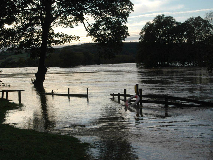 Upper Wye in flood