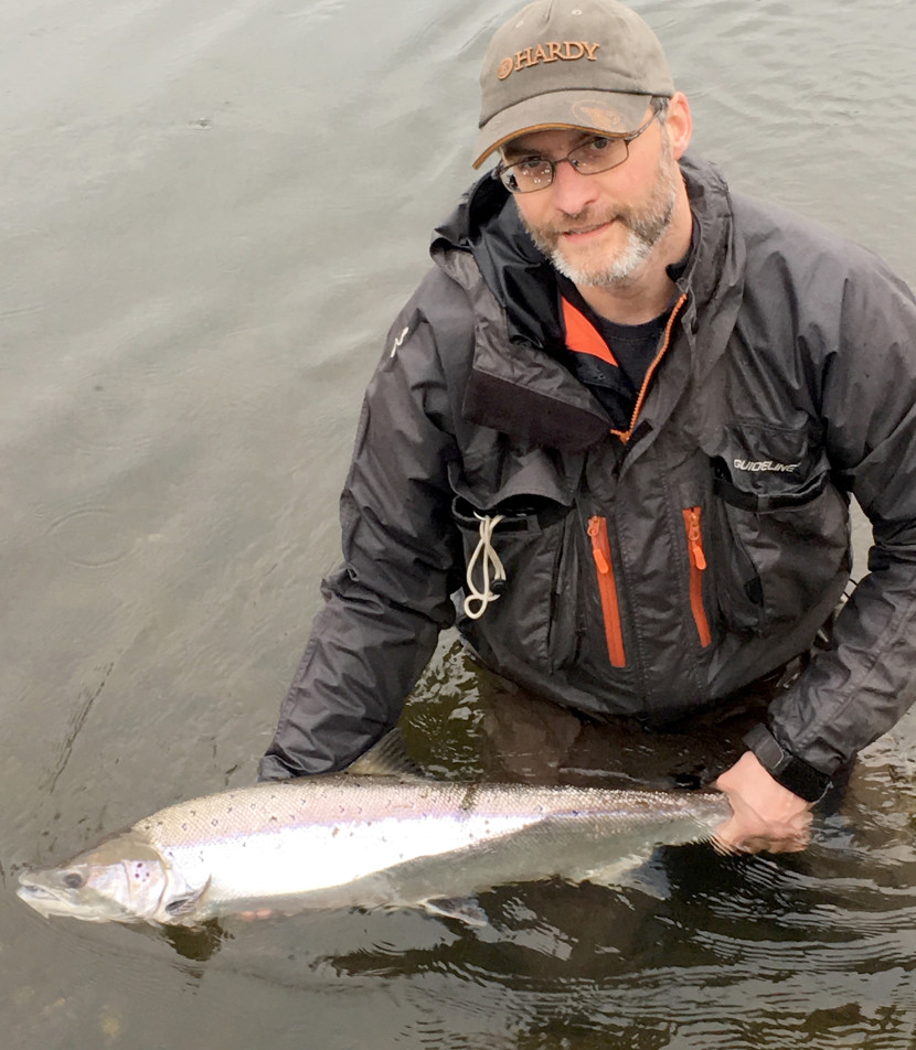 Matt Cooper with a 13lb Wye springer he caught from Ross Angling water on opening day last year.